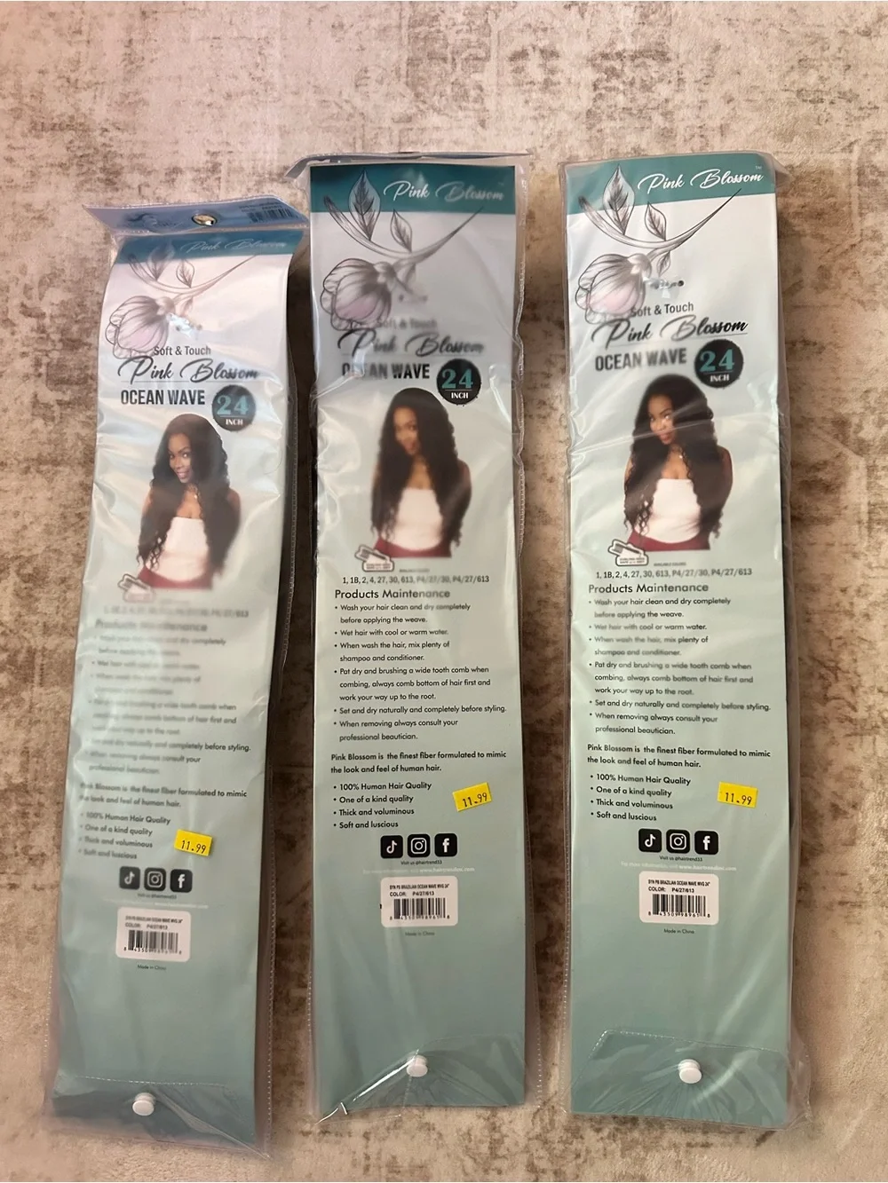 Salon Touch Pink Blossom Ocean Wave 24in Hair Bundles